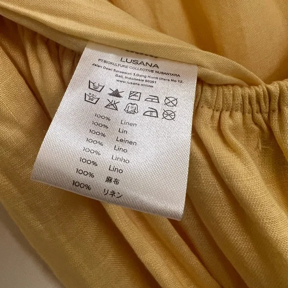 NWT Lusana Jorden Open Back Yellow Midi Dress - Picture 11 of 11